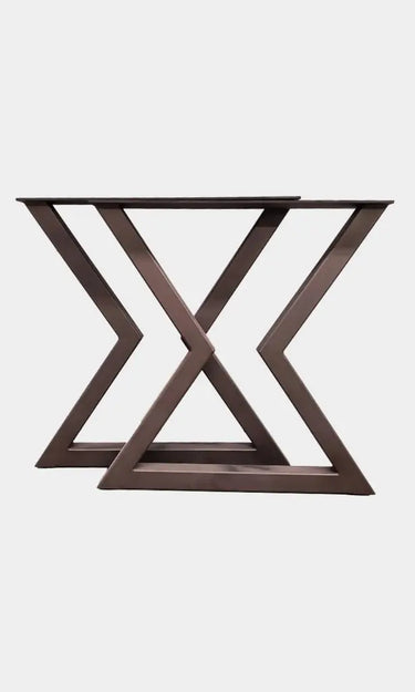 READY TO SHIP - Bronze Powder Coated Hourglass Metal Table Legs